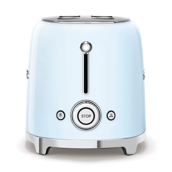 Smeg Retro Style Electric Toaster with Multi-Function Control, Light Blue, 2-Slices E7