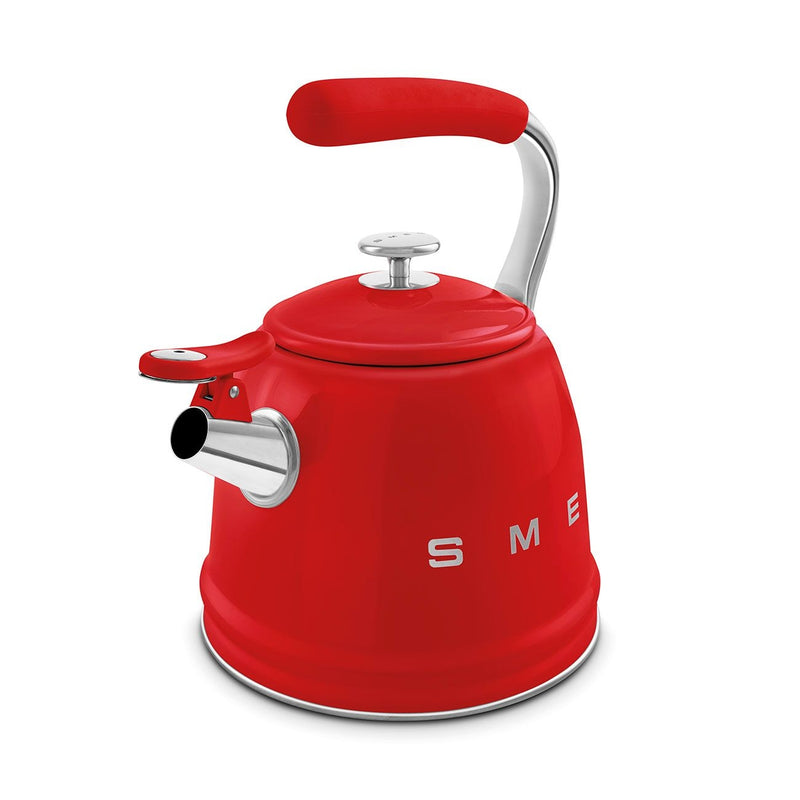 SMEG Traditional Stove Top Whistling Kettle, Red, 2.3-L C3
