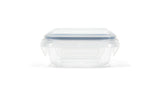 Snaplock Clear Rectangular Clear Food Storage Container, Nestable, 250-mL
