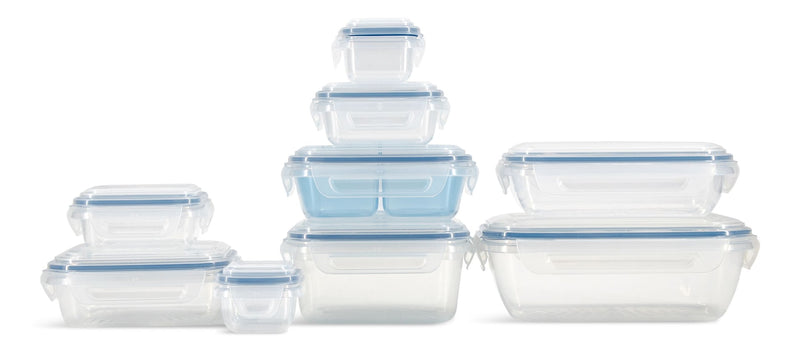 Snaplock Food Storage Container Set with Airtight & Leakproof Seal, Nestable, 9 Count U8