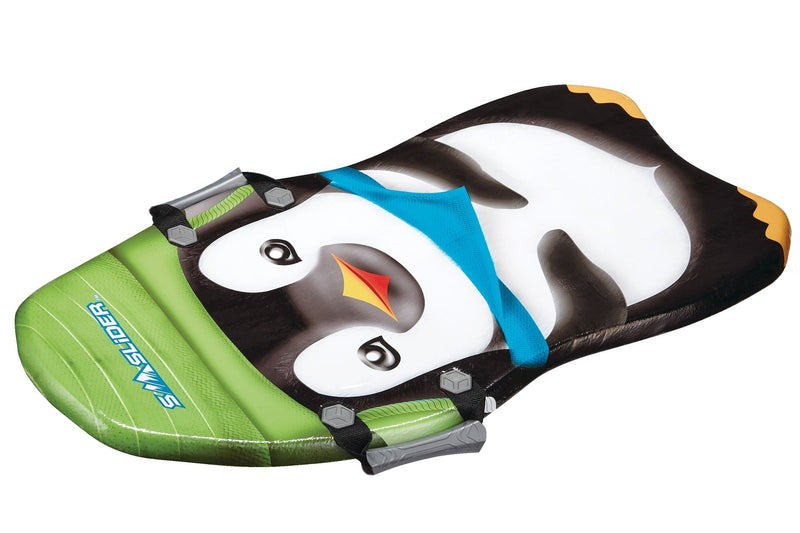 Snow Slider Kids' 1-Person Lightweight Foam Winter Snow Sled/Toboggan with Handles, Assorted X4