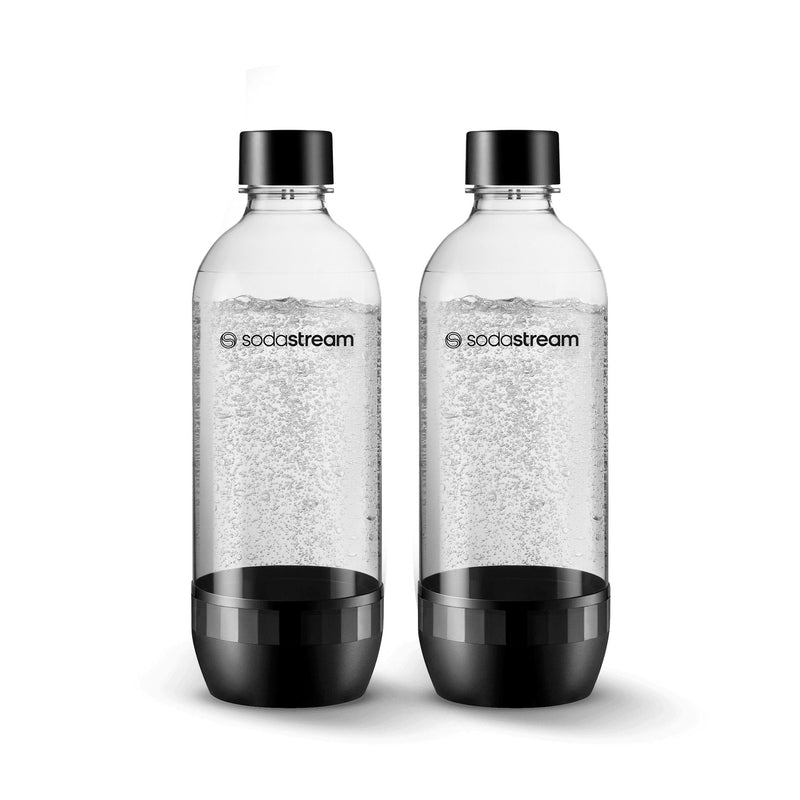 SodaStream Classic Carbonating Bottle, Dishwasher Safe, BPA Free, Black, 1-L, 2-pk A5