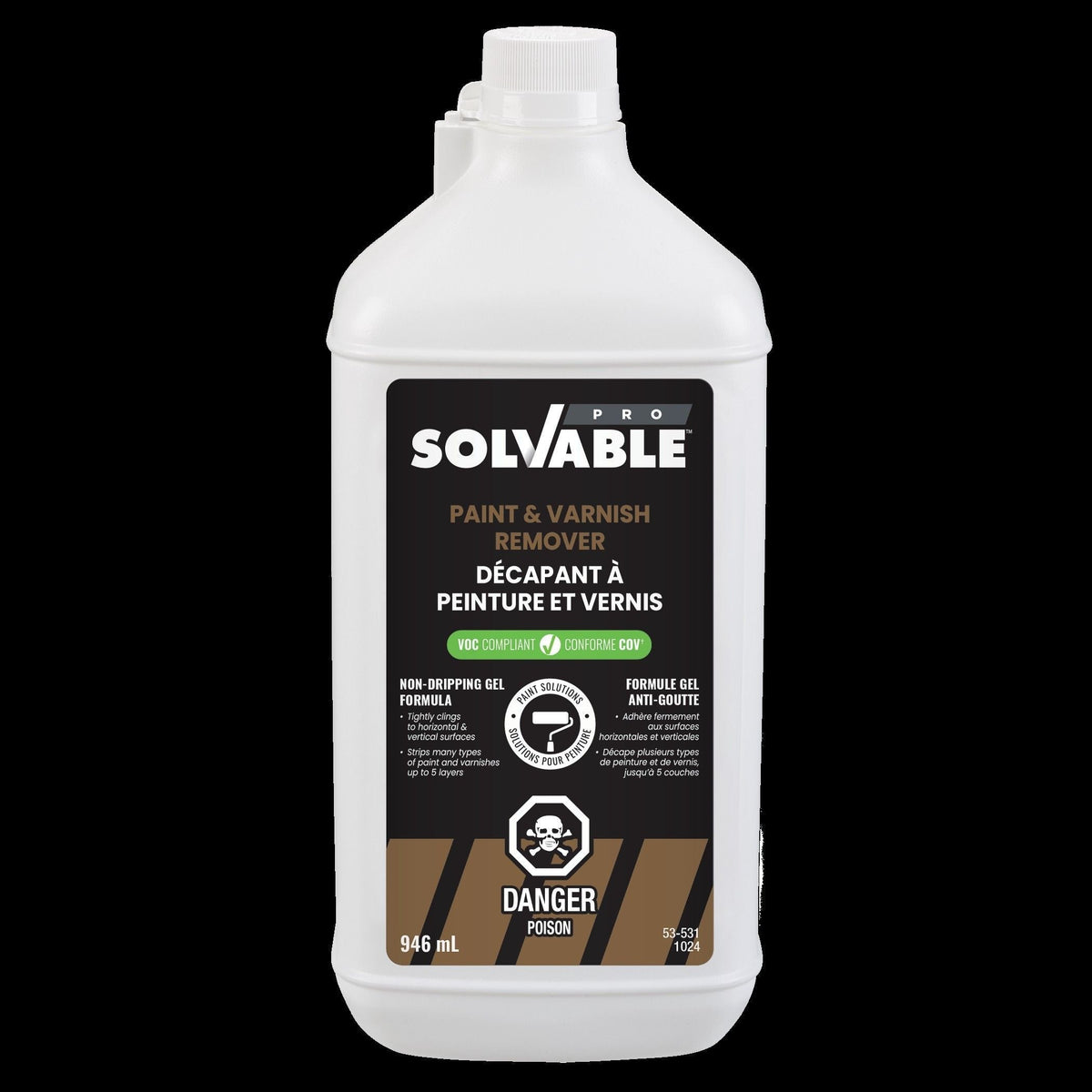 Solvable Professional Contractor Strength Heavy Duty Multi-Surface Paint & Varnish Remover, Assorted Sizes