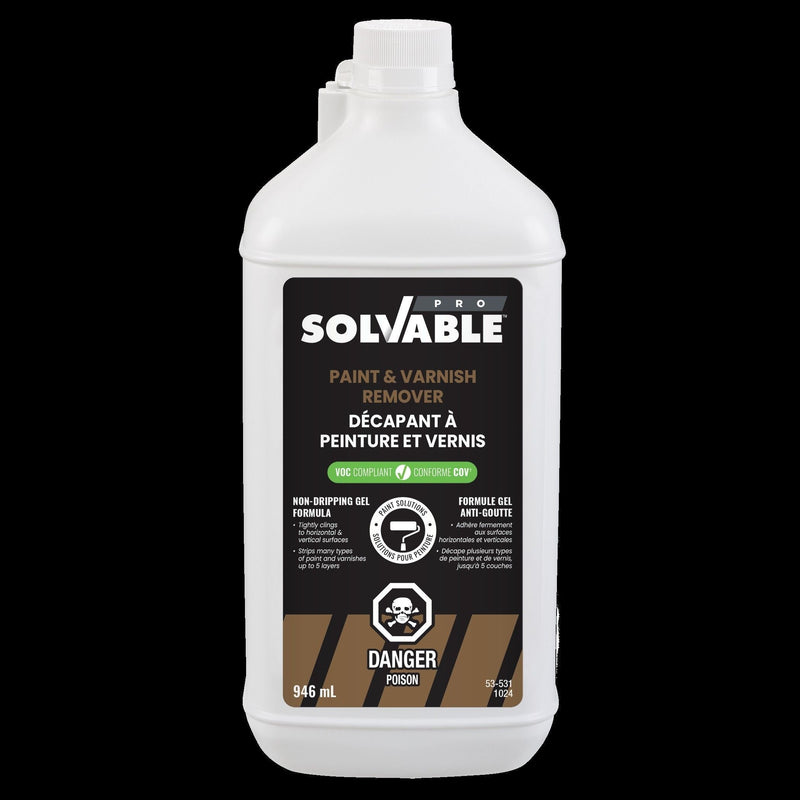 Solvable Professional Contractor Strength Heavy Duty Multi-Surface Paint & Varnish Remover, Assorted Sizes U1