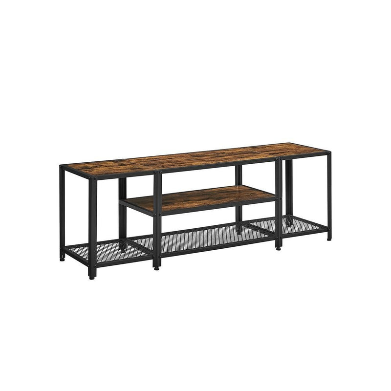 Songmics Home 3-Tier Industrial Rustic Brown TV Stand F3