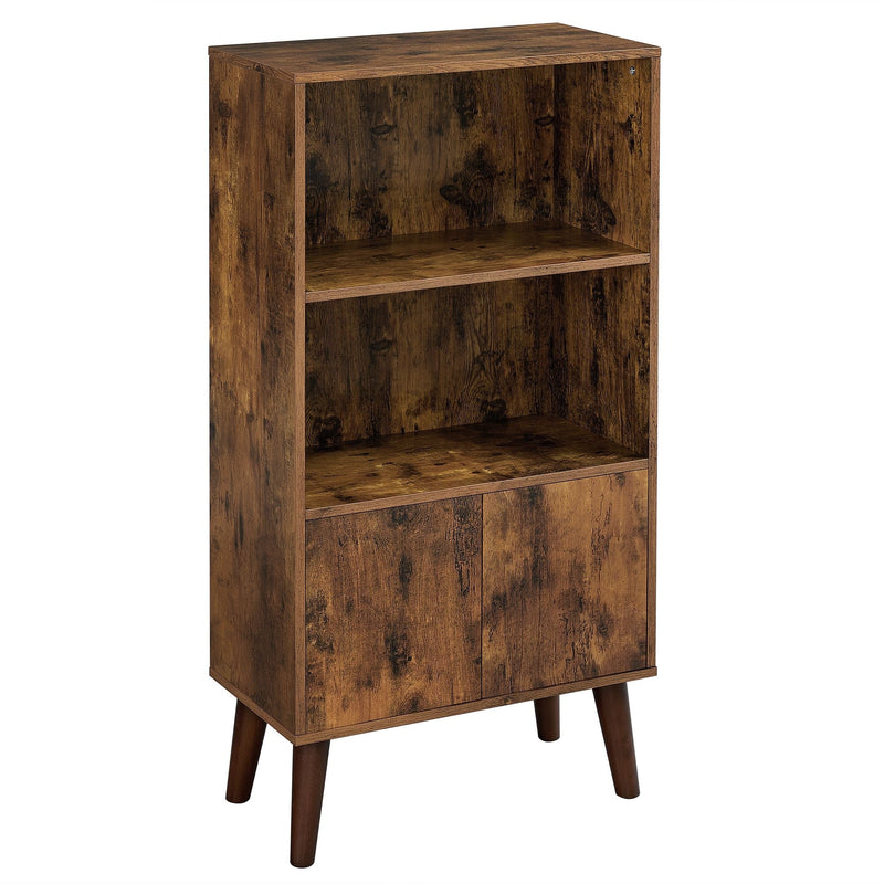 Songmics Home 3-Tier Rustic Brown Retro Cabinet with Steel Frame Y9