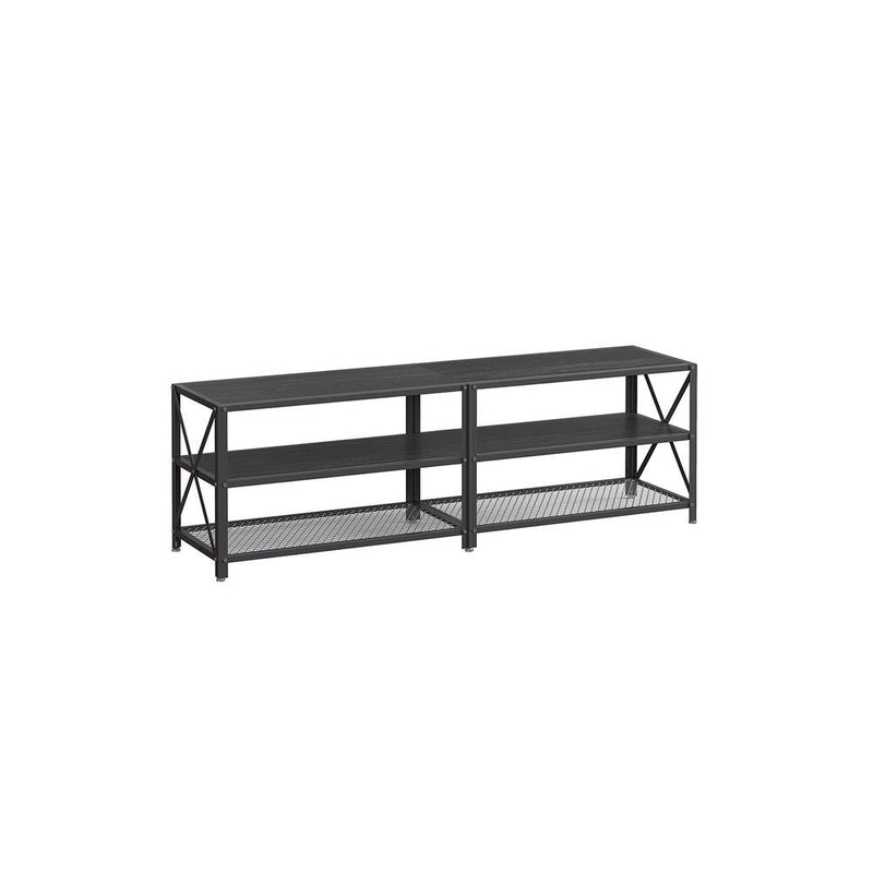 Songmics Home 70-in 3-Tier Industrial Black TV Stand L8