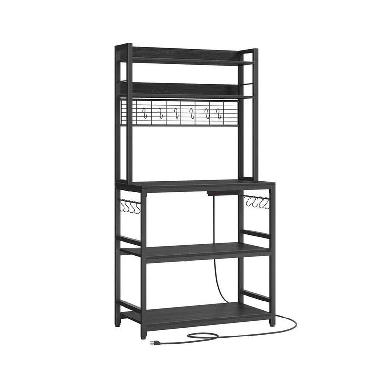 Songmics Home Charcoal Grey Baker's Rack with 4 AC Outlets J7