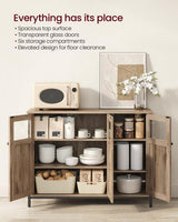 Songmics Home Industrial Camel Brown/Black Buffet Cabinet