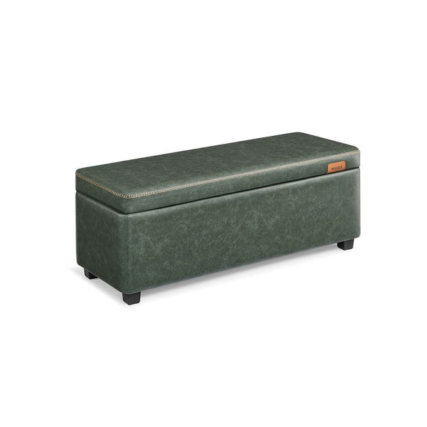 Songmics Home Mid-Century Modern Green Storage Ottoman W6