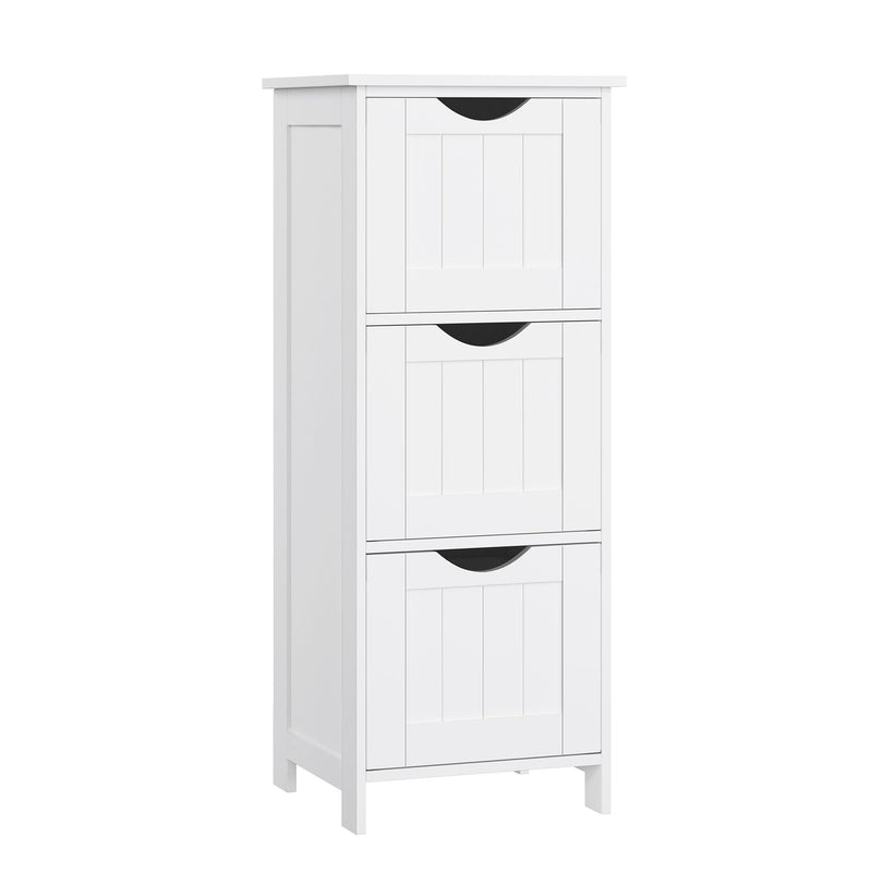 Songmics Home White Freestanding Cabinet with 3 Drawers O5