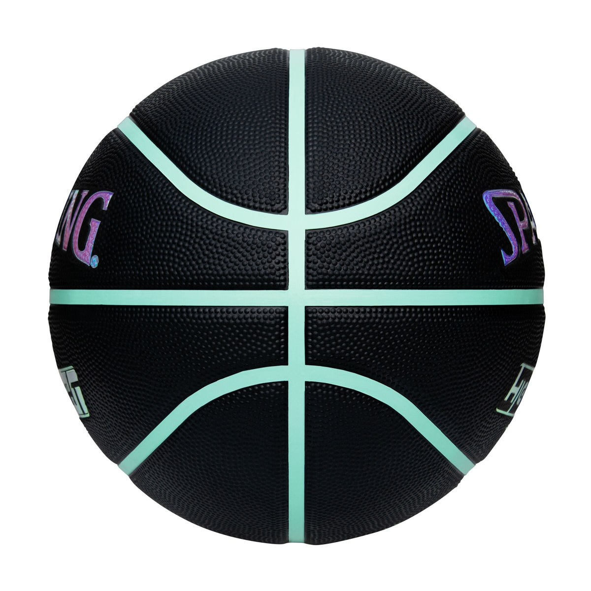 Spalding Highlight Foil Basketball, Black/Mint, Size 7