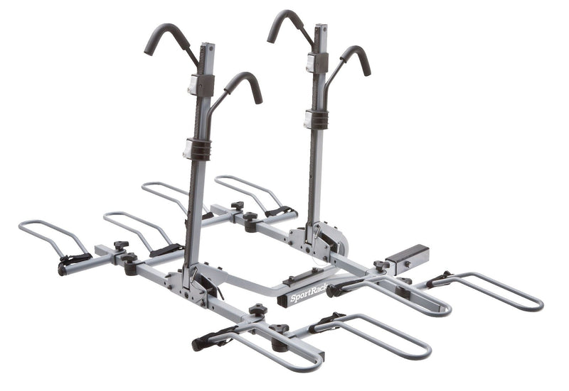 SportRack SR2902LR Crest Deluxe 4-Bike Lock & Tilt Platform Hitch Mount Bike Rack, Fits 2-in Receiver, Granite Grey P0