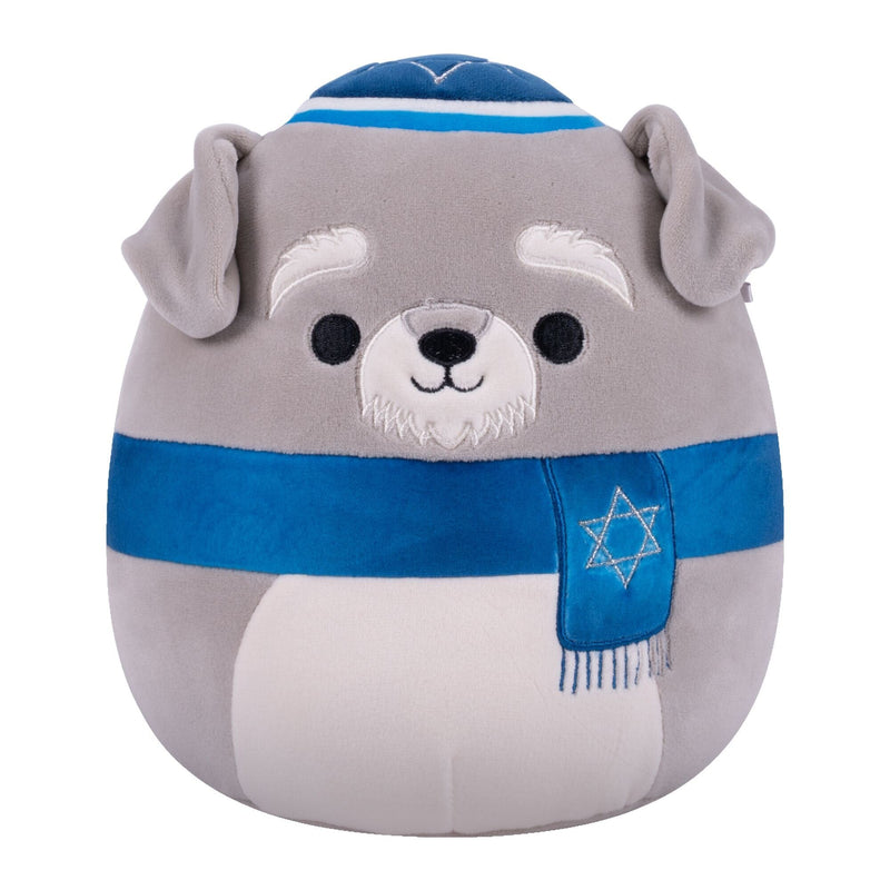 Squishmallow Grey Schnauzer Plush Toy, 8-in, Ages 3+, for Hanukkah F8