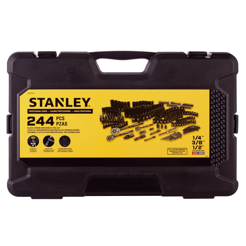 Stanley 244 Piece Black Chrome Socket Set L6