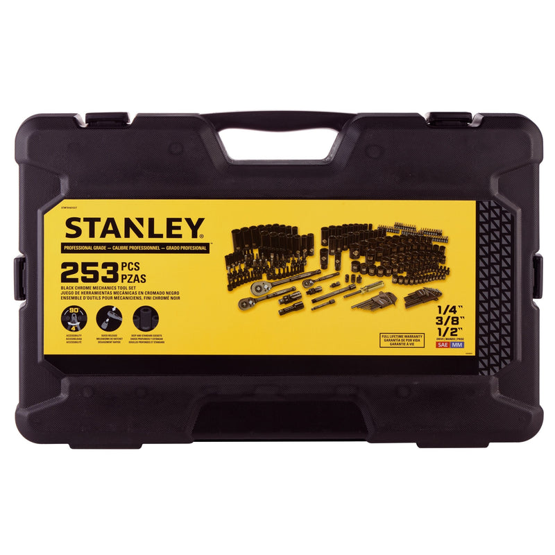 Stanley 253 Piece Black Chrome Socket Set B7