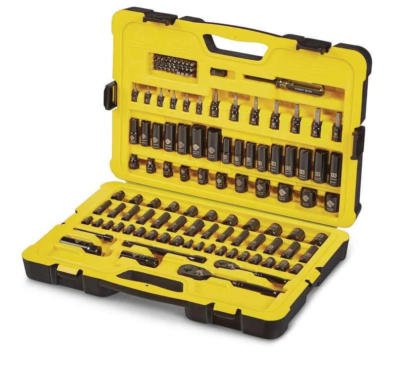 Stanley Professional Grade Black Chrome Socket Set, 122-pc, SAE/Metric V5