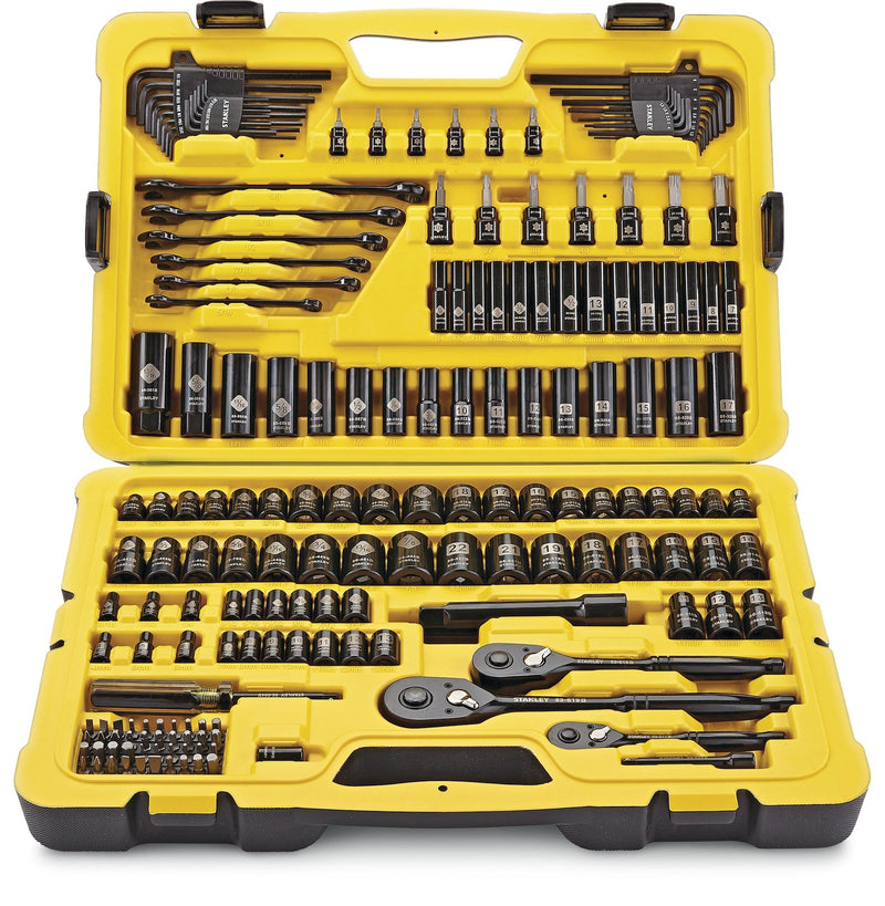 Stanley Professional Grade Black Chrome Socket Set, 183-pc, SAE/Metric H2
