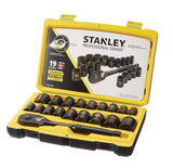 Stanley Professional Grade Black Chrome Socket Set, 19-pc, SAE/Metric