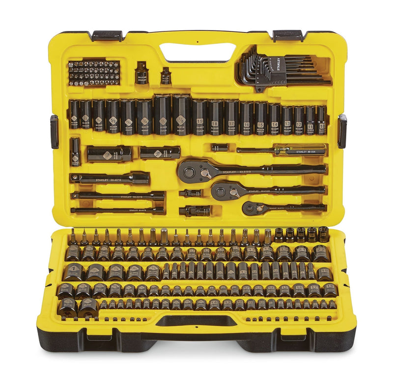 Stanley Professional Grade Black Chrome Socket Set, SAE/Metric, 230-pc R3