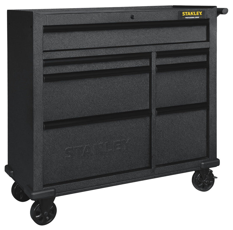 Stanley Rolling Tool Storage Cabinet with 7 Drawers, Power Bar with USB, Black, 42-in P5