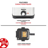 Starfrit Deep Fryer with Variable Temperature Control, 1.5-L