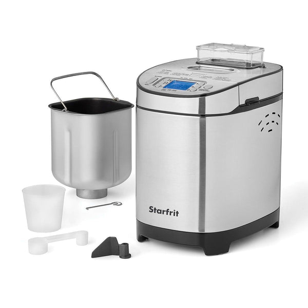Starfrit Digital Display Breadmaker, Stainless Steel, 2-lb E1