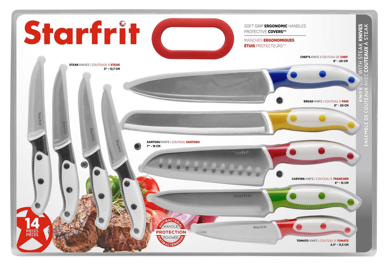 Starfrit Stainless Steel Knife Set with Steak Knives, 14-pc C7