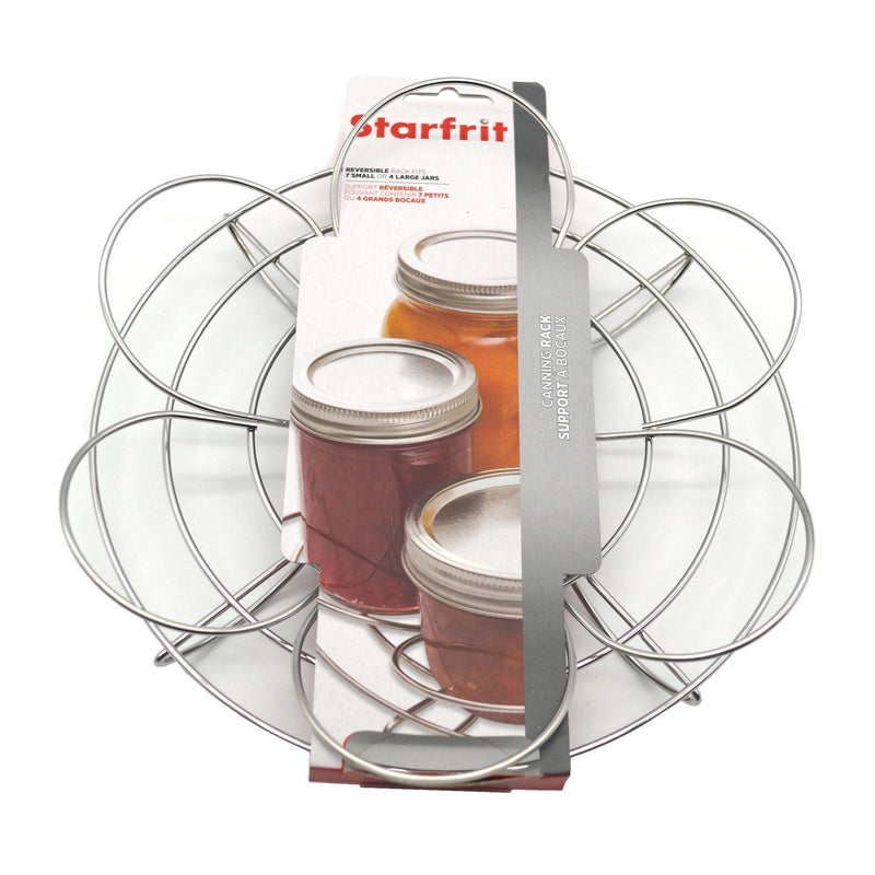 Starfrit Stainless Steel Reversible Canning Rack, Holds 7 x 500 mL or 4 x 1-L Glass Mason Jars F4