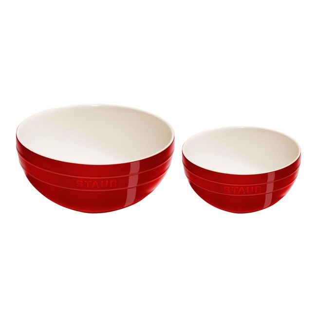 Staub 2piece Mixing Bowl Set Cherry Y0