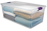 Sterilite ClearView Storage Box with Latched Lid, 104-L