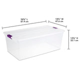 Sterilite ClearView Storage Box with Latched Lid, 104-L