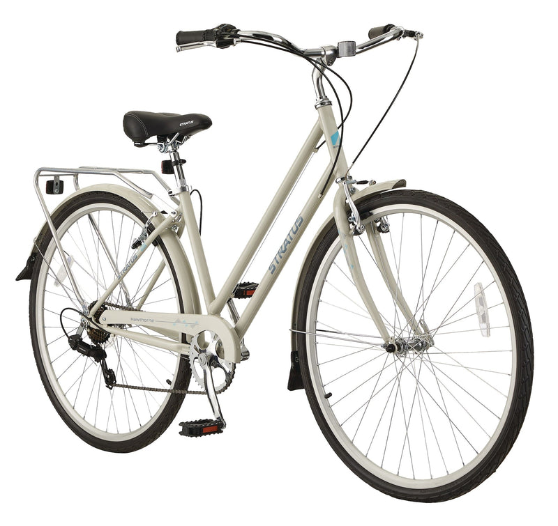 Stratus Hawthorne Adult Bike, 700C, 7-Speed, Alloy V-brakes, Grey I0