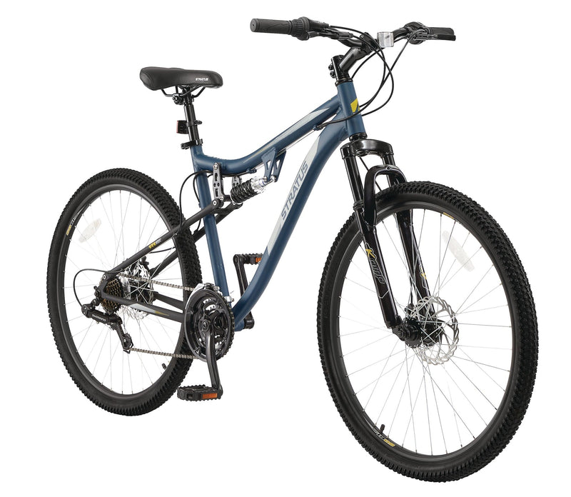 Stratus Striker Adult Bike, 21-Speed, 19-in Aluminum Frame, 27.5-in, Blue V6