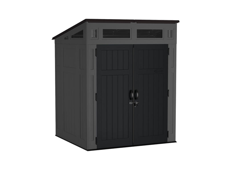Suncast Modernist 6x5-ft Peppercorn/Black Storage Shed B0
