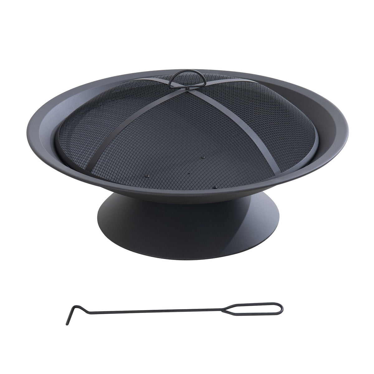 Sunjoy Genesee Round Fire Pit, Black