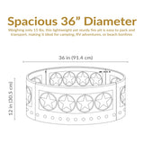 Sunnydaze Décor Heavy-Duty Steel Cut Out Campfire Ring, 36-in