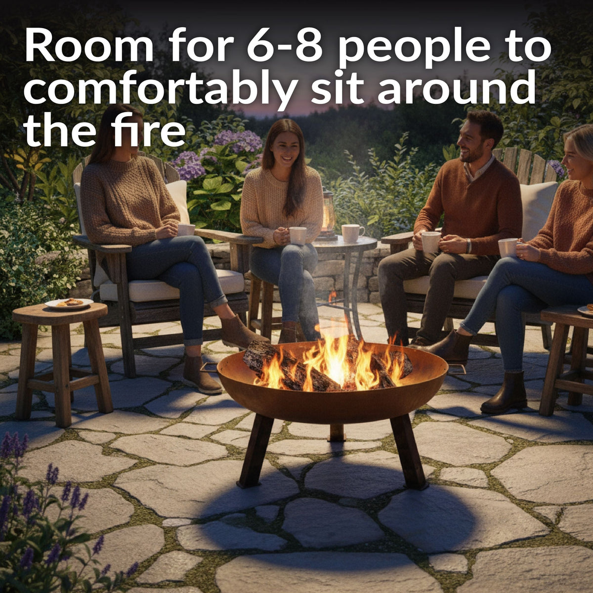 Sunnydaze Decor Rustic Cast Iron Fire Bowl, 30-in