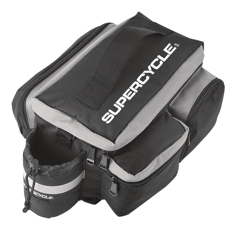 Supercycle Rack Top Bike Bag withAluminum Foil & Reflective Strip, 8L, Black P0