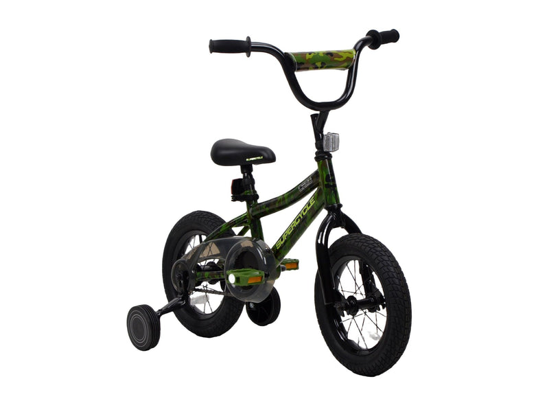 Supercycle Youth Bike with Hi-Ten Steel Frame, 12-in, Camo B9