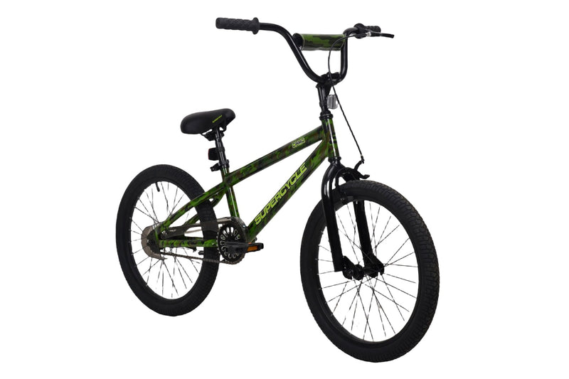 Supercycle Youth Bike with Hi-Ten Steel Frame, 20-in, Camo S3