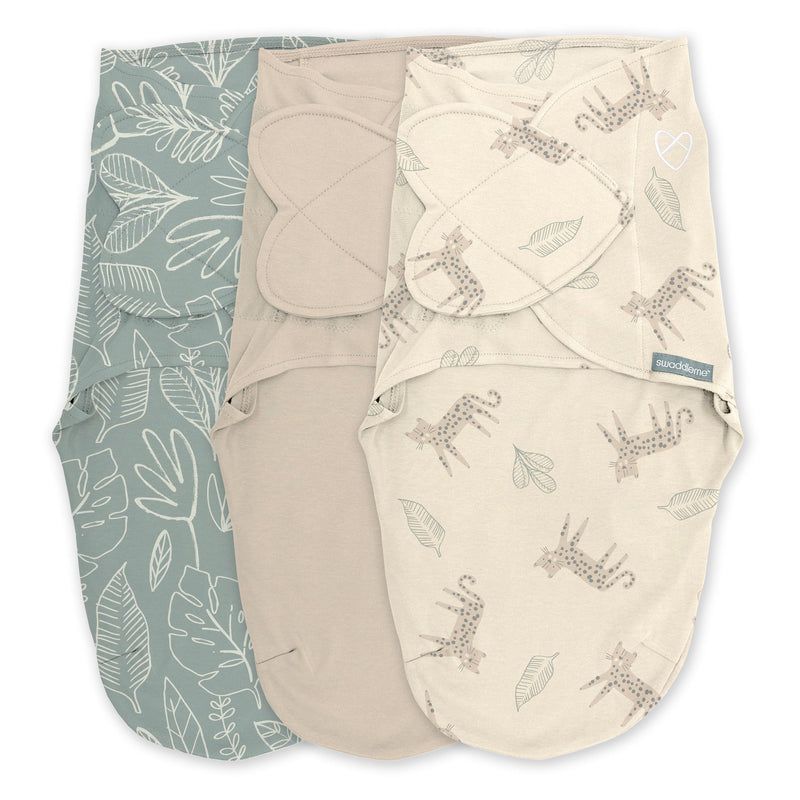 SwaddleMe Original Swaddle Adjustable Baby Wrap with Quick Change, Born Free, Size S/M, Ages 0-3m, 3-pk R5