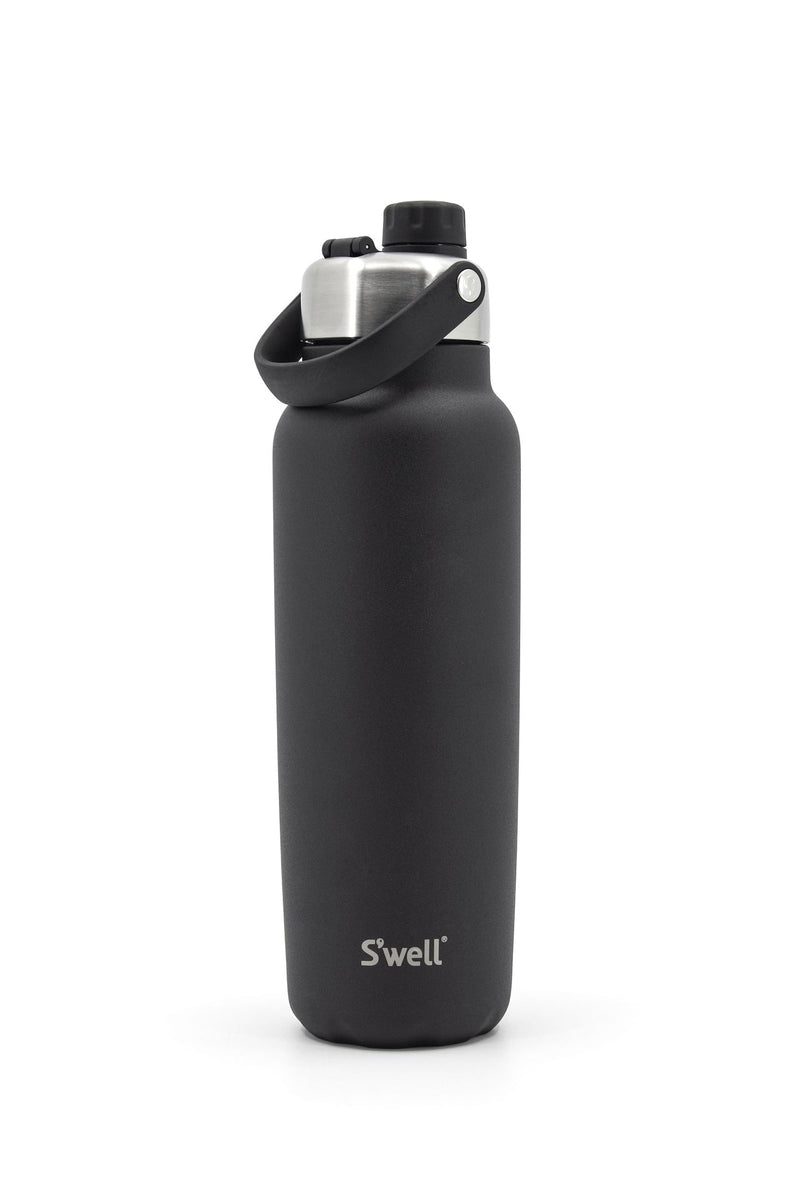 S'well Explorer Insulated Stainless Steel Hydration Bottle, 40-oz, Black, with Chug Lid, BPA Free U0