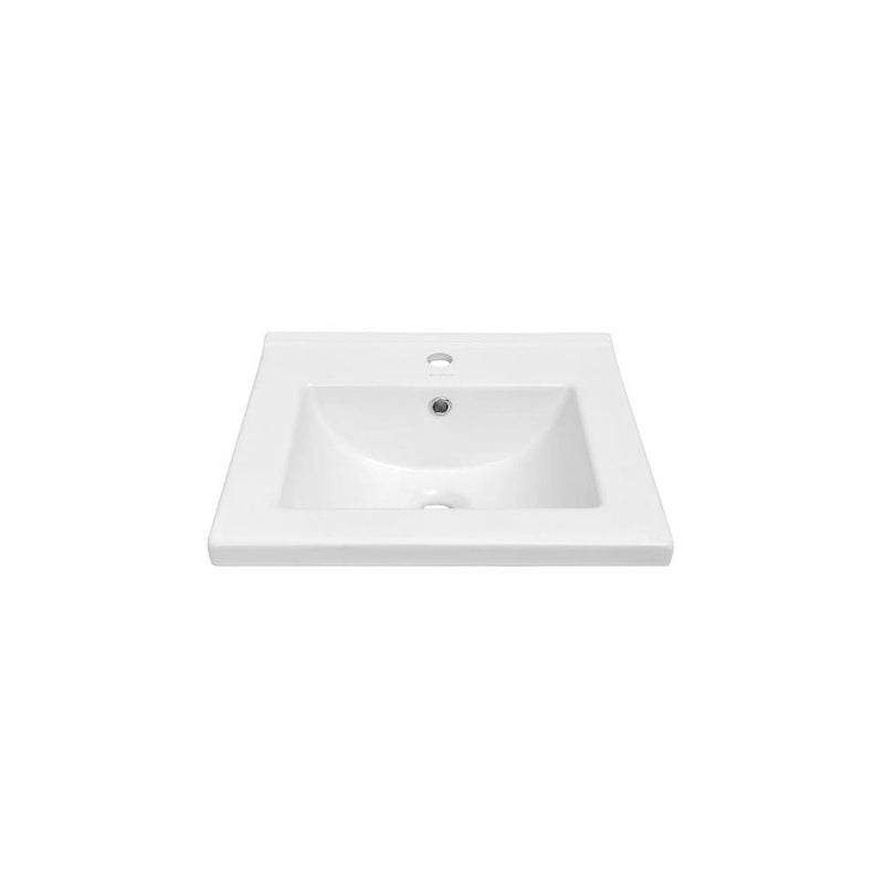 Swiss Madison Ceramic Square Vanity Sink Top, 18-in Q4