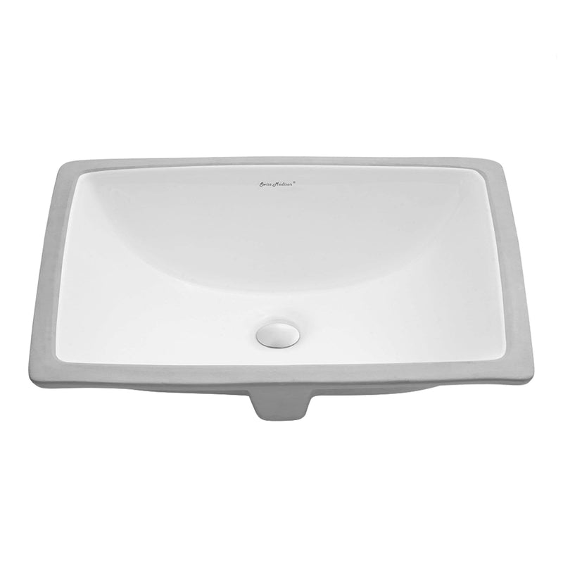 Swiss Madison Plaisir Rectangular Undermount Bathroom Sink, 21-in F0