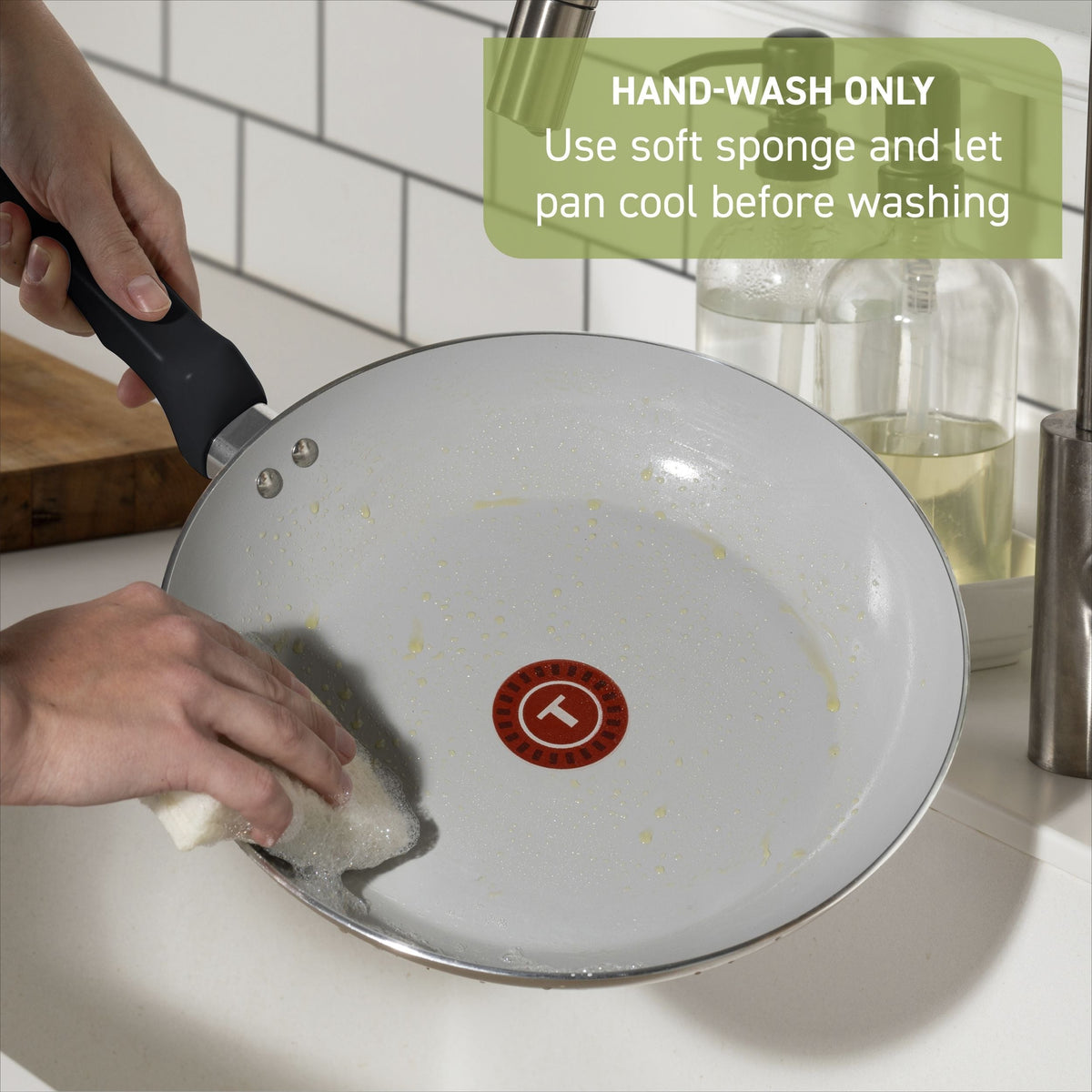 T-Fal Viva Ceramic Non-Stick Frypan with Thermo-Spot Technology, 26-cm