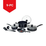 T-fal Viva Non-Stick Cookware Set, Black, 9-pc