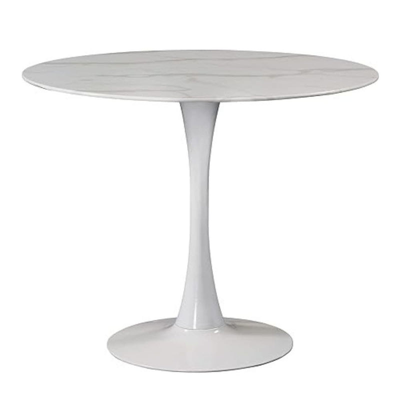 Take Me Home Leo Faux Marble Dining Table Tulip Base L7