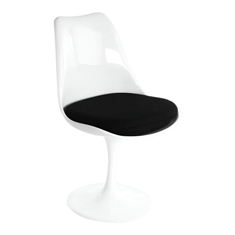 Take Me Home Tulip Armless Dining Chair, Fiberglass, Black B6