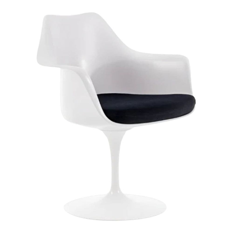Take Me Home Tulip Chair with Arm, Fiberglass, Black U9